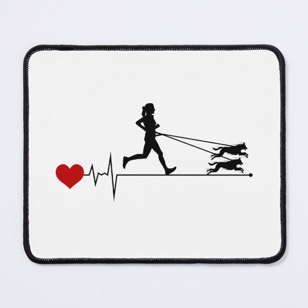 Item preview, Canicross Trail Running Dog Sport Heartbeat Pulse designed and sold by CuteDesigns1.