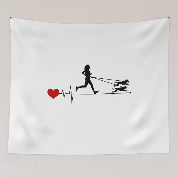 Item preview, Canicross Trail Running Dog Sport Heartbeat Pulse designed and sold by CuteDesigns1.
