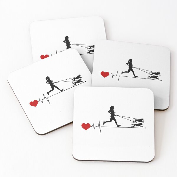 Item preview, Canicross Trail Running Dog Sport Heartbeat Pulse designed and sold by CuteDesigns1.