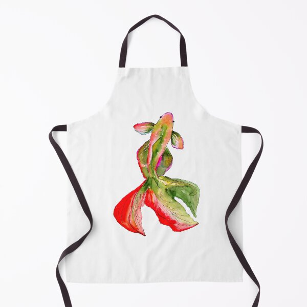 Item preview, Red Green Betta Siamese Fish Watrcolor designed and sold by VittaArtDream.