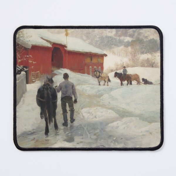 Item preview, Winter scenery - Timber Haulers Returning Home by Frits Thaulow designed and sold by AR-shop.