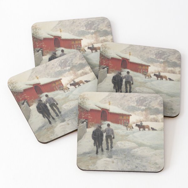 Item preview, Winter scenery - Timber Haulers Returning Home by Frits Thaulow designed and sold by AR-shop.