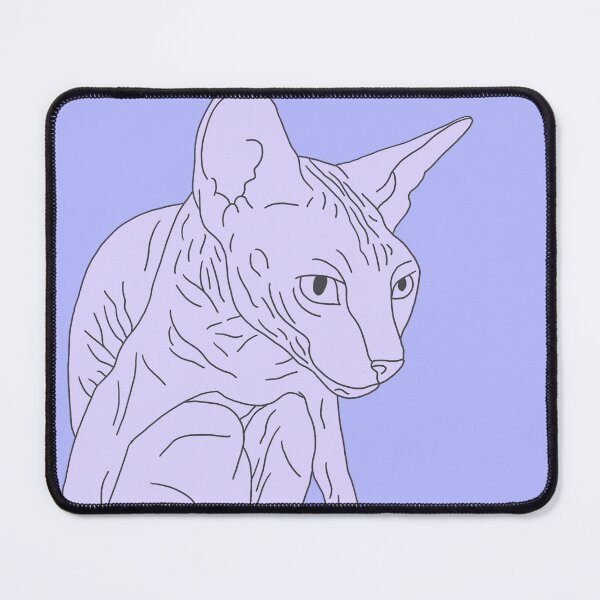 Aperçu de l'œuvre Chat Nu Sphynx Violet Pastel créée et vendue par lauraginger.