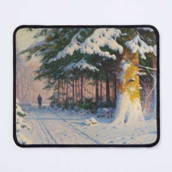 Item preview, Winter scenery - Hunter Returning Home in a Winter Woodland by Walter Moras designed and sold by AR-shop.