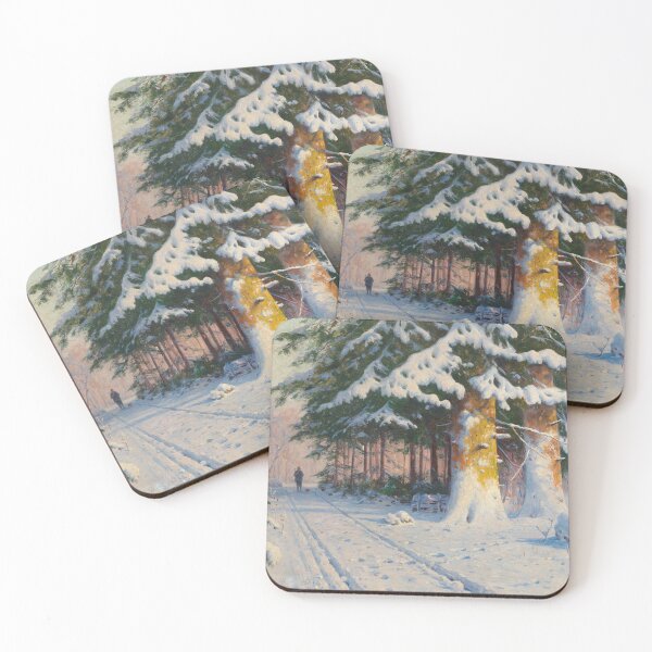 Item preview, Winter scenery - Hunter Returning Home in a Winter Woodland by Walter Moras designed and sold by AR-shop.