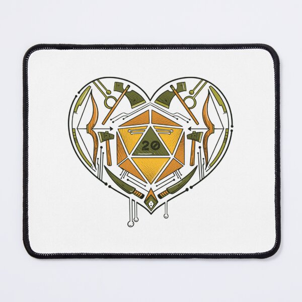 Item preview, Dice D20 Heart RPG designed and sold by DayDreamAppe.