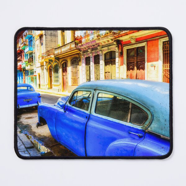Item preview, Blue Cars, Havana, Cuba, Caribbean Island designed and sold by Paul Thompson Photography.