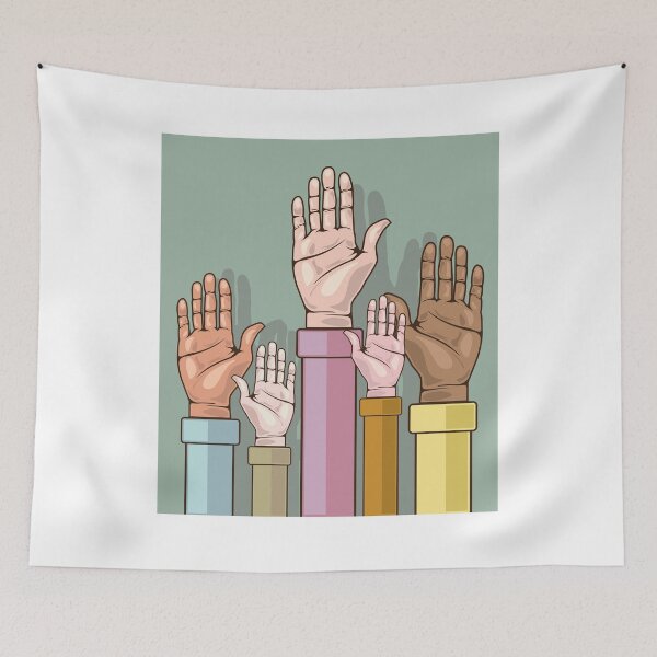 Item preview, Multicultural hands up designed and sold by vectorworks51.