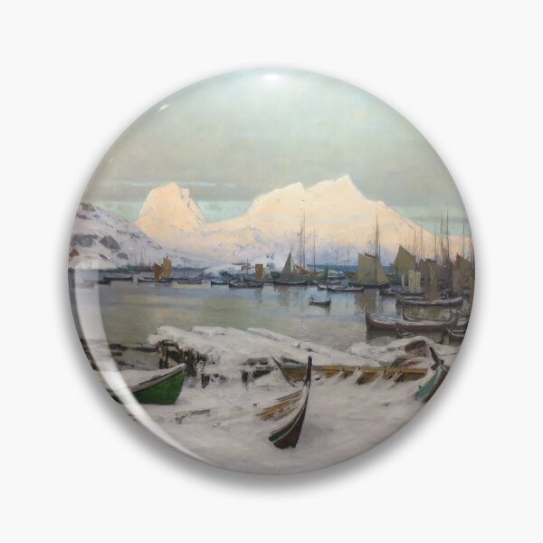 Item preview, Winter scenery - Winter in Lofoten by Otto Sinding designed and sold by AR-shop.