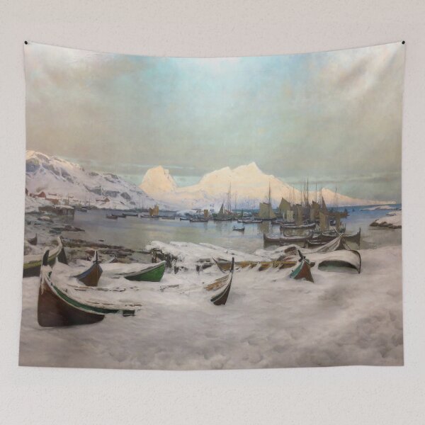 Item preview, Winter scenery - Winter in Lofoten by Otto Sinding designed and sold by AR-shop.