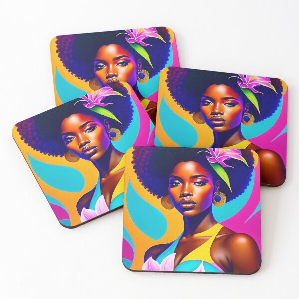 Item preview, Colorful Afro Girl Art, Wall Art, Black History Celebration  designed and sold by Design Den.