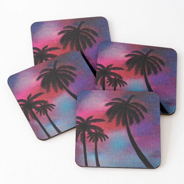 Item preview, Palm trees in aesthetic evening light designed and sold by Culturalnoob.