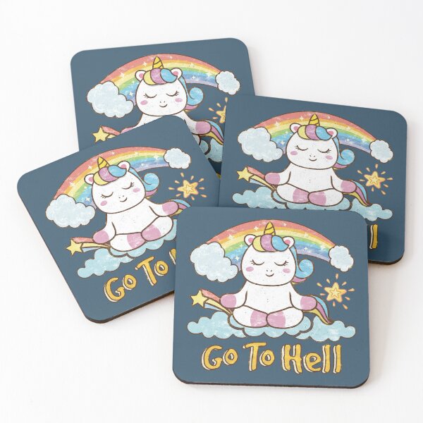 Item preview, Go To Hell Unicorn Rainbow designed and sold by Numero14.