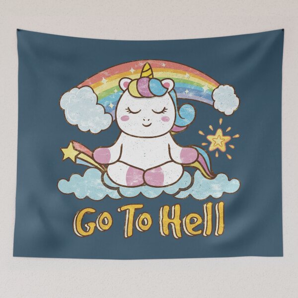 Item preview, Go To Hell Unicorn Rainbow designed and sold by Numero14.