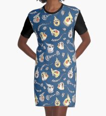 Cockatiel Screm Graphic T-Shirt Dress