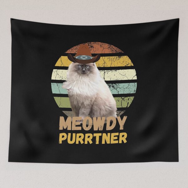 Item preview, Meowdy Purrtner Ragdoll cat with Stetson designed and sold by Cheffsspecials.