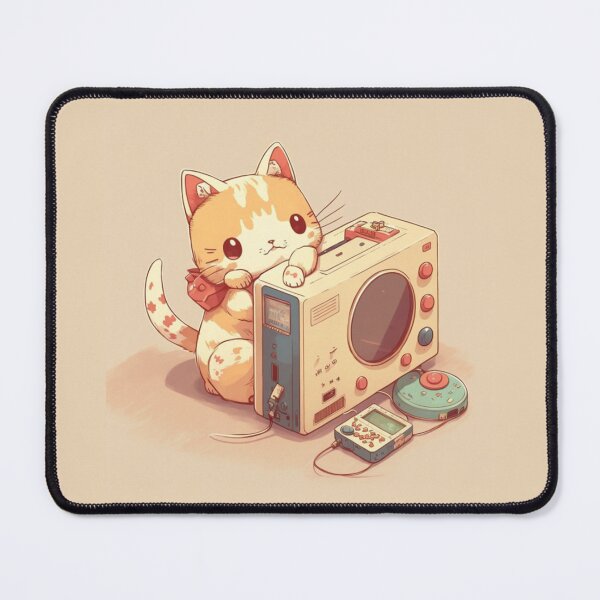 Item preview, Cute Retro Cat Gaming Japanese Style designed and sold by Evening Twilight.