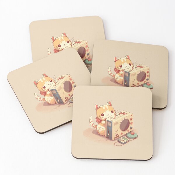 Item preview, Cute Retro Cat Gaming Japanese Style designed and sold by Evening Twilight.