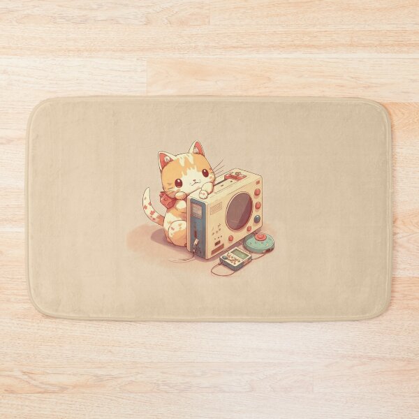 Item preview, Cute Retro Cat Gaming Japanese Style designed and sold by Evening Twilight.