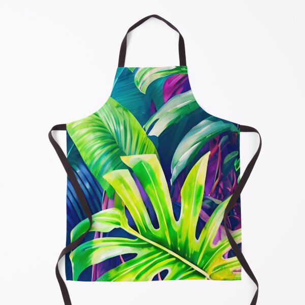 Item preview, Monstera & banana leaves tropical leaves neon designed and sold by Ascooepics.
