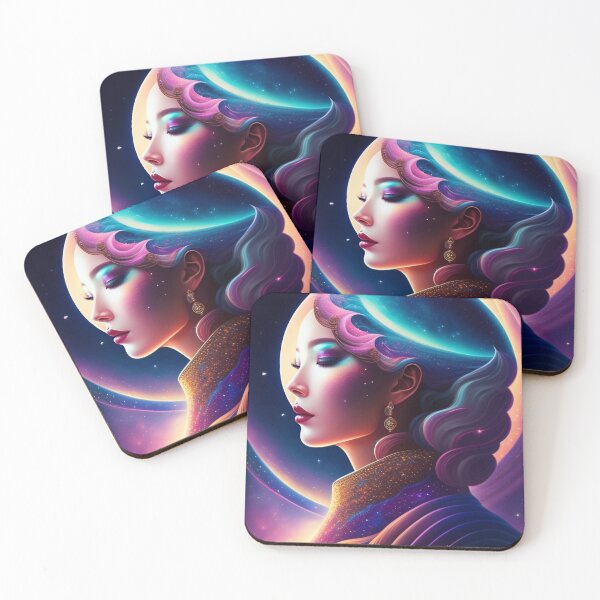 Item preview, fantasy Portrait of beautiful cosmic beauty with heavenly aura around designed and sold by vishalraifx.