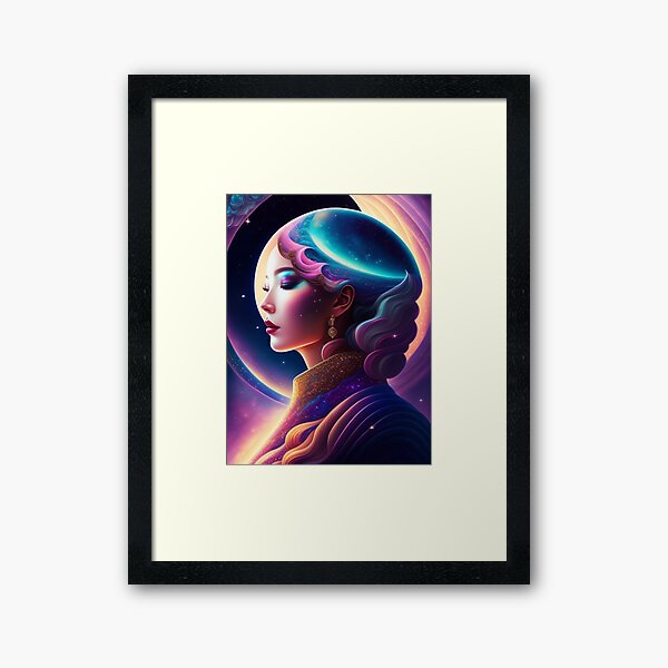 Item preview, fantasy Portrait of beautiful cosmic beauty with heavenly aura around designed and sold by vishalraifx.