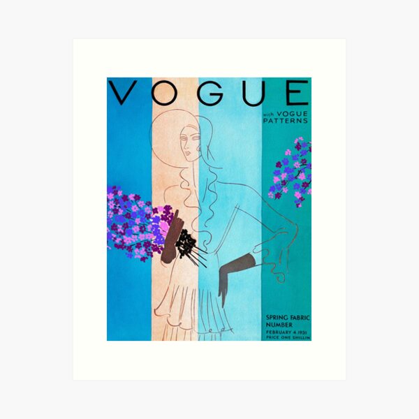 Vintage Vogue February - 1931 Art Print
