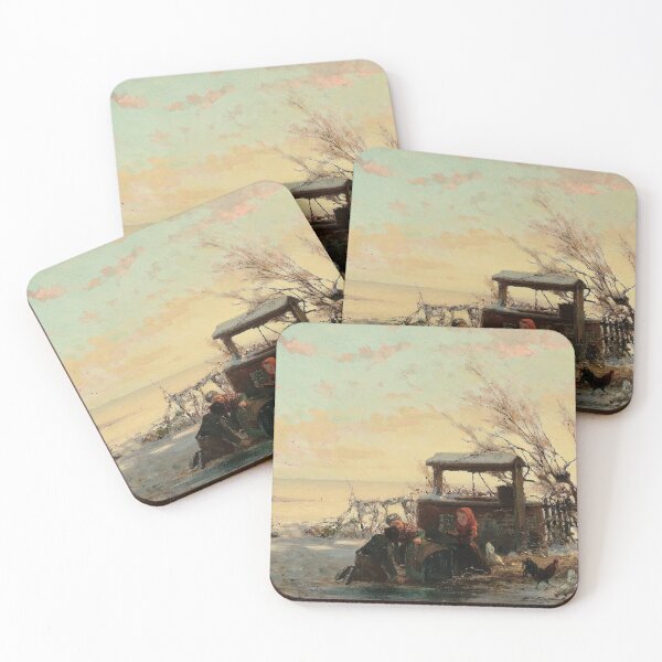 Item preview, Winter scenery - Winter Farm Scene by Henri van Seben designed and sold by AR-shop.