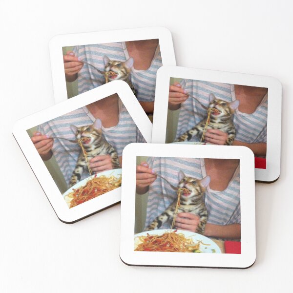 Item preview, Cat Eating Spaghetti designed and sold by ALAEEDDINEBHM.