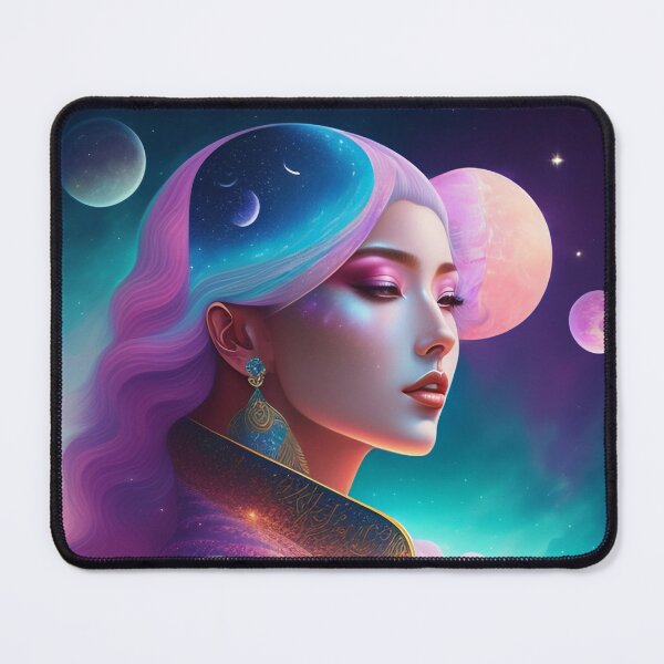 Item preview, fantasy Portrait of beautiful cosmic beauty with heavenly aura around 4 designed and sold by vishalraifx.