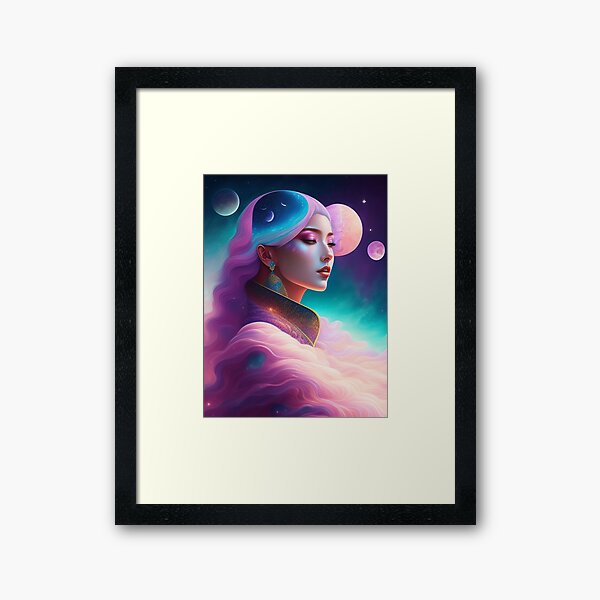 Item preview, fantasy Portrait of beautiful cosmic beauty with heavenly aura around 4 designed and sold by vishalraifx.