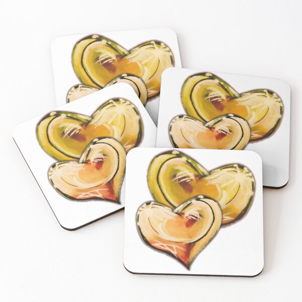 Item preview, Two golden hearts, painted by me with a lot of love on a canvas. designed and sold by Anke Franikowski.