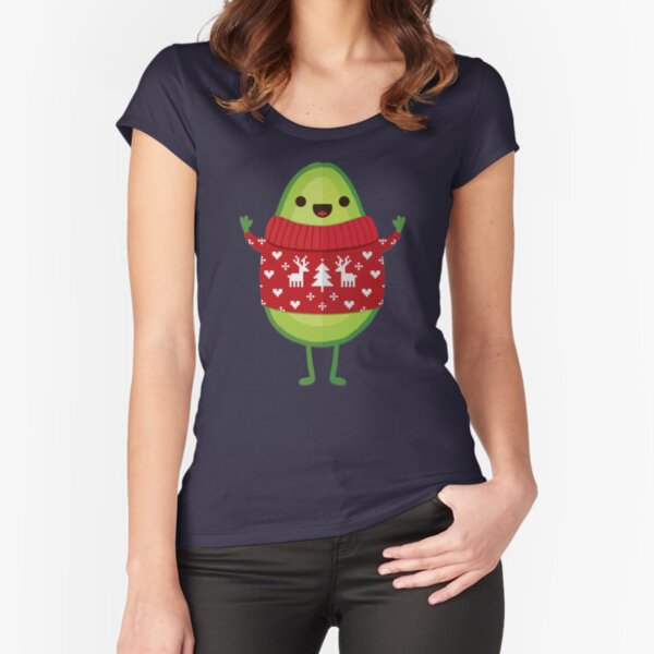 Avo Merry Christmas! Fitted Scoop T-Shirt