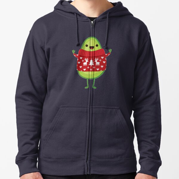 Avo Merry Christmas! Zipped Hoodie