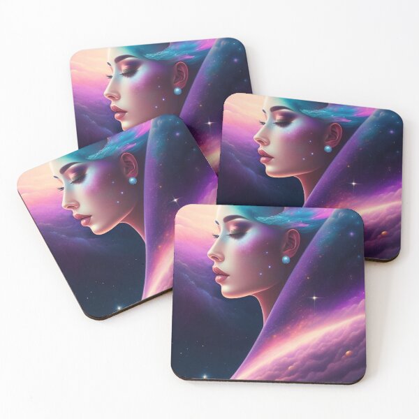 Item preview, fantasy Portrait of beautiful cosmic beauty with heavenly aura around 5 designed and sold by vishalraifx.