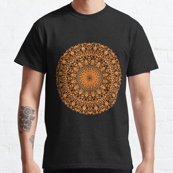 Tribal mandala orange Classic T-Shirt