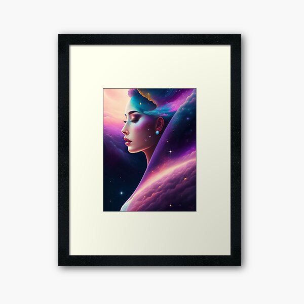 Item preview, fantasy Portrait of beautiful cosmic beauty with heavenly aura around 5 designed and sold by vishalraifx.