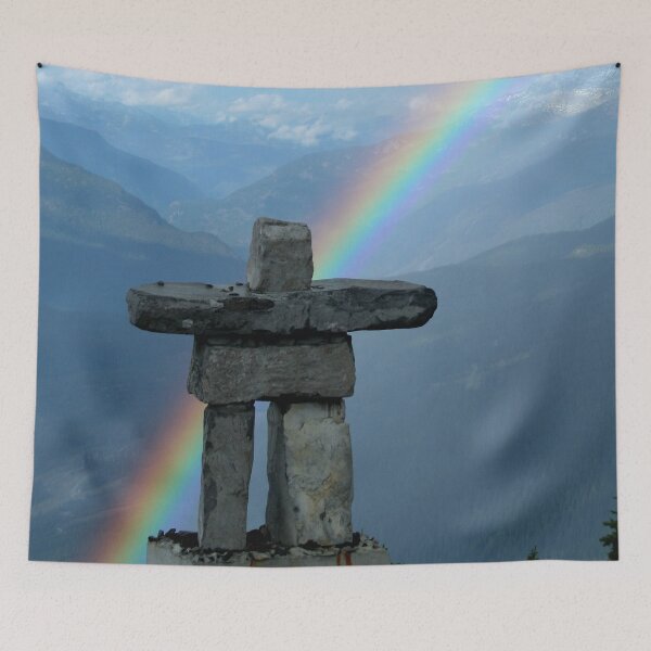 Item preview, Inukshuk with rainbow - Whistler, Canada designed and sold by edojan-nl.
