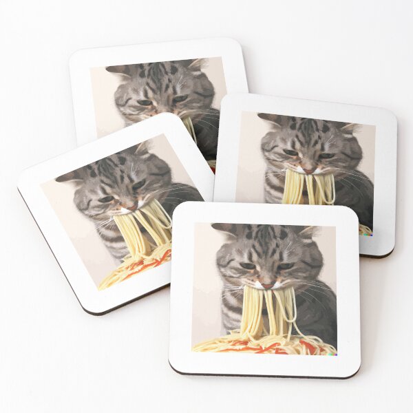 Item preview, Cat Eating Spaghetti designed and sold by ALAEEDDINEBHM.