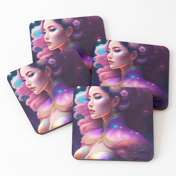 Item preview, fantasy Portrait of beautiful cosmic beauty with heavenly aura around 6 designed and sold by vishalraifx.