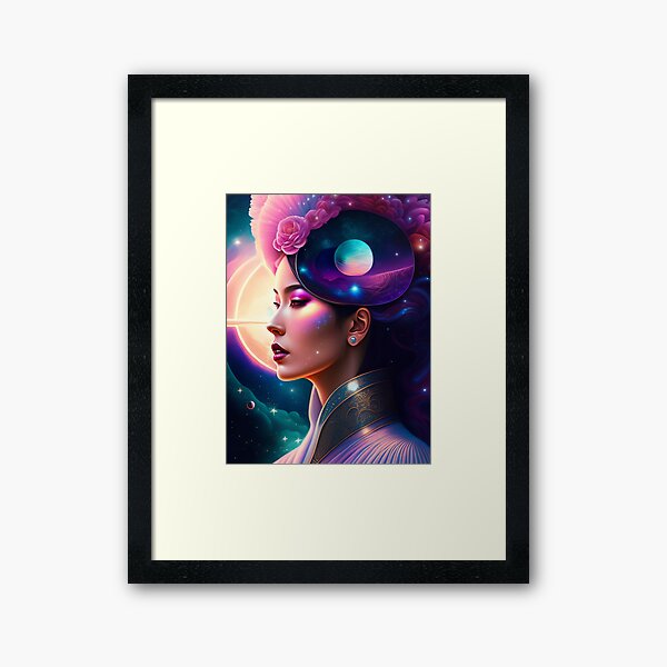 Item preview, fantasy Portrait of beautiful cosmic beauty with heavenly aura around 7 designed and sold by vishalraifx.