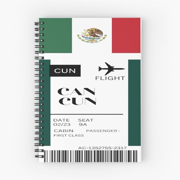 Item preview, Cancun Mexico boarding pass template flight destination ticket designed and sold by YusraAiman.