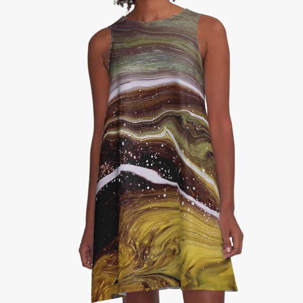 Motions 56, acrylic on canvas A-Line Dress