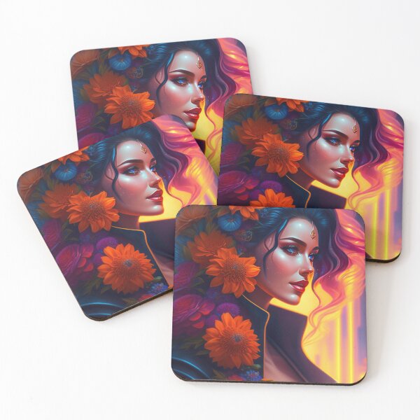 Item preview, Fantasy Portrait of beautiful cosmic sci fi beauty, Futuristic portrait 3 designed and sold by vishalraifx.