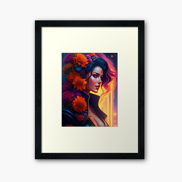 Item preview, Fantasy Portrait of beautiful cosmic sci fi beauty, Futuristic portrait 3 designed and sold by vishalraifx.