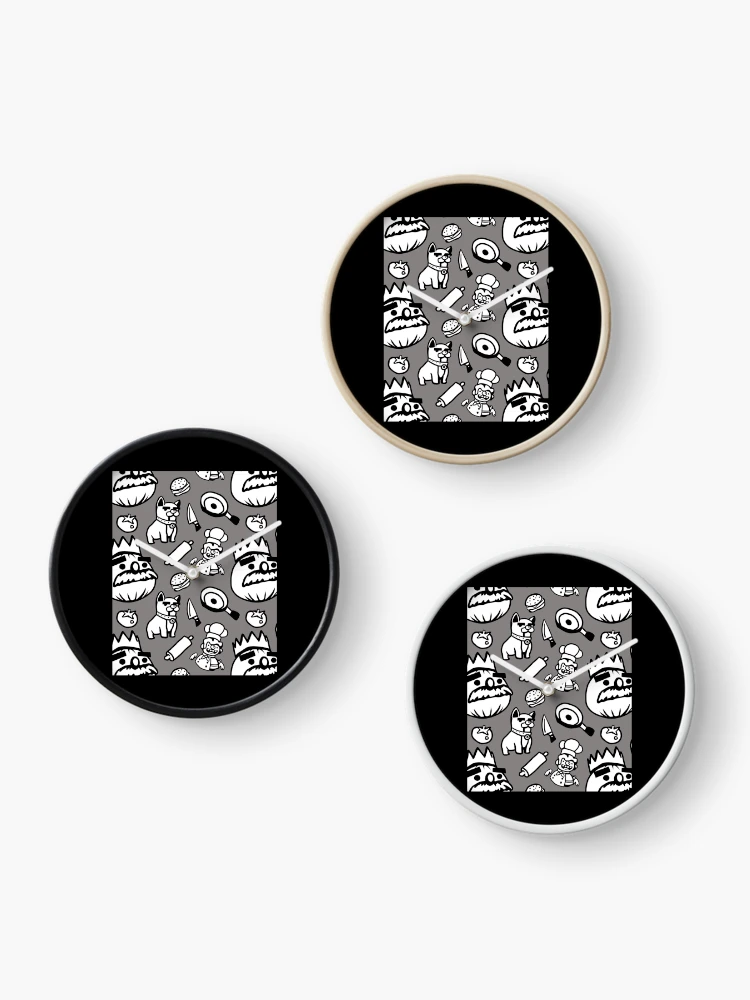 Thumbnail 3 of 4, Clock, Overcooked Pattern designed and sold by HyperCultes.