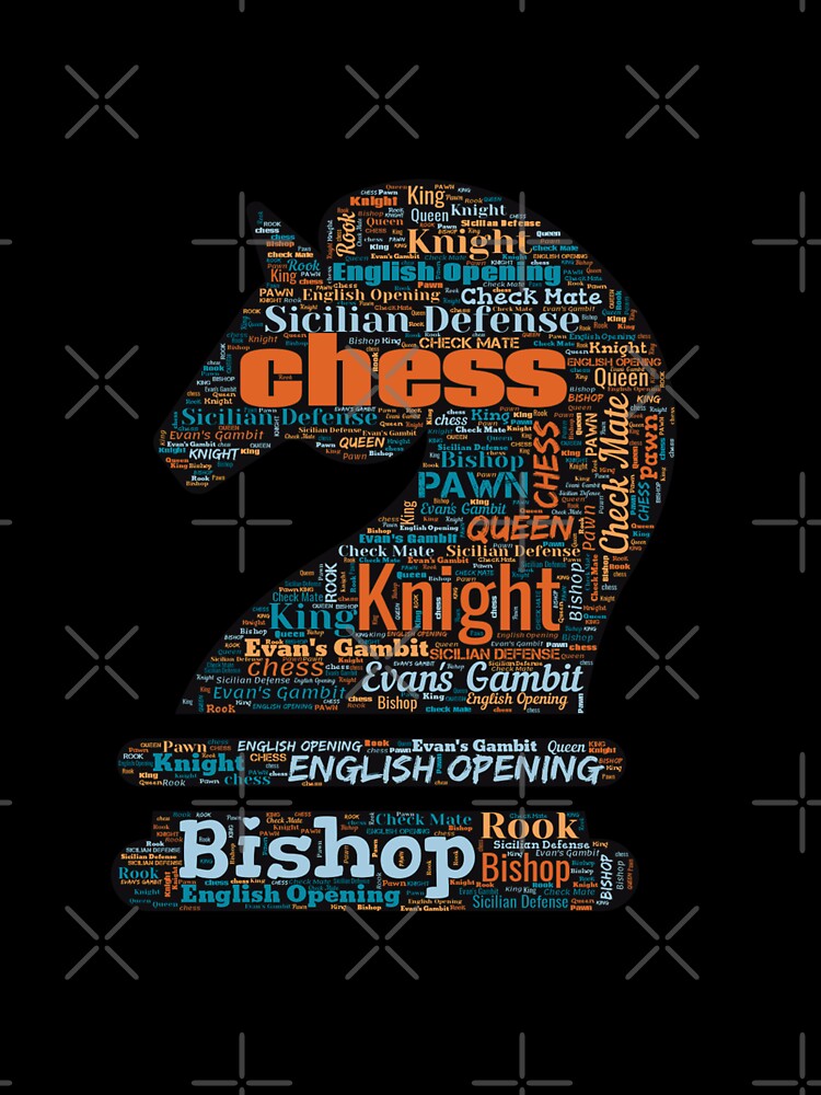 Chess Piece Knight - Word Cloud Essential T-Shirt for Sale by