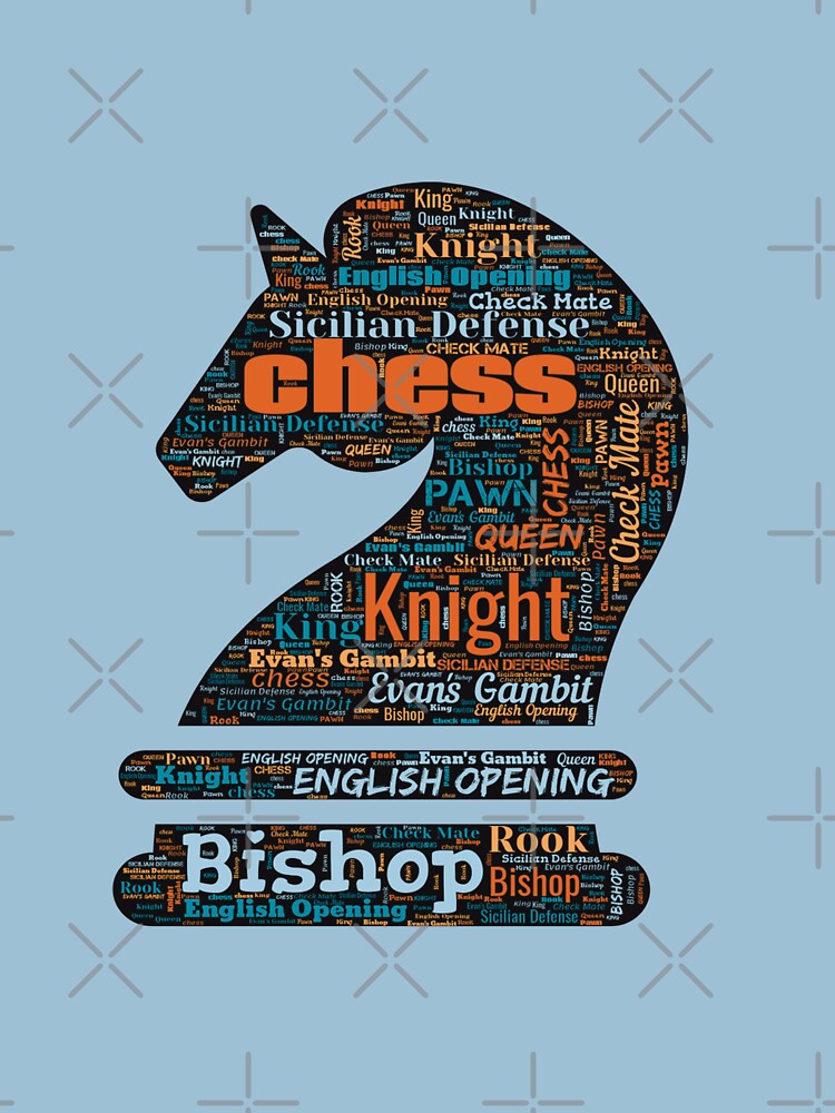 Chess Piece Knight - Word Cloud Essential T-Shirt for Sale by