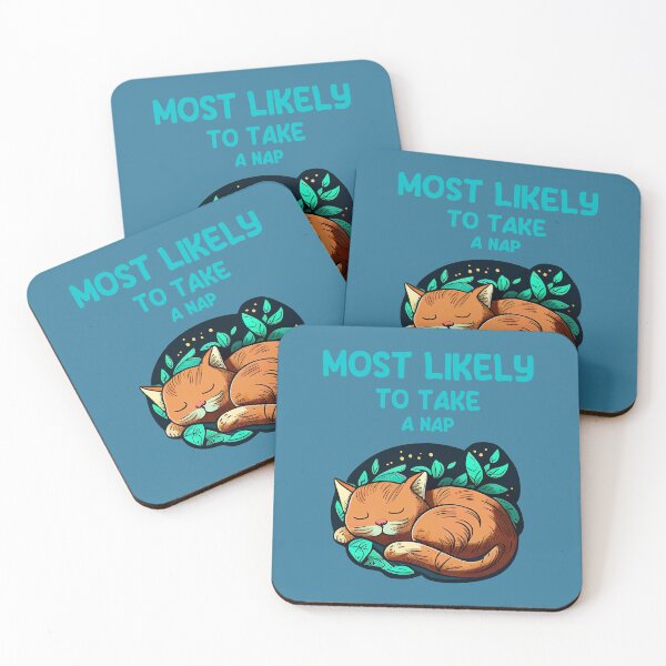 Item preview, Most Likely to Take a Nap - Cute Cat Design designed and sold by schizarty.