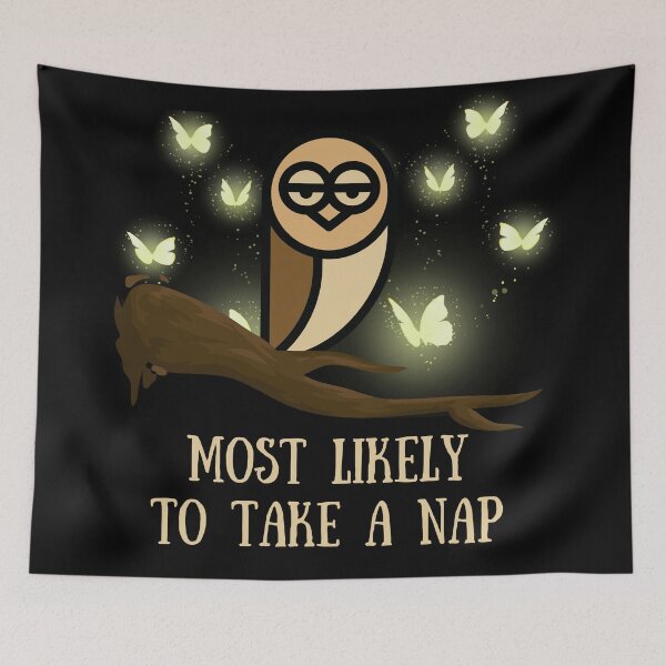 Item preview, Most Likely To Take A Nap - Funny Owl designed and sold by astralsecret.